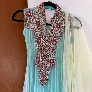 Green churidar (Indian clothes)